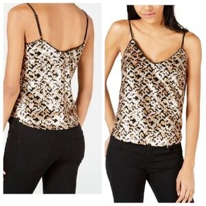 Heartloom Sequin Fitted Camisole in Leopard